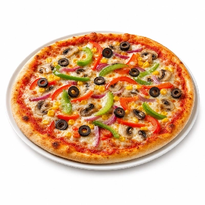 Chicago's Pizza Indian Veggie Pizza with Red Sauce Family