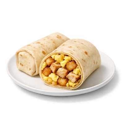 Chick-fil-A Breakfast Hash Brown Scramble Burrito with Grilled Filet