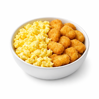 Chick-fil-A No Hash Browns Scramble Bowl with Nuggets