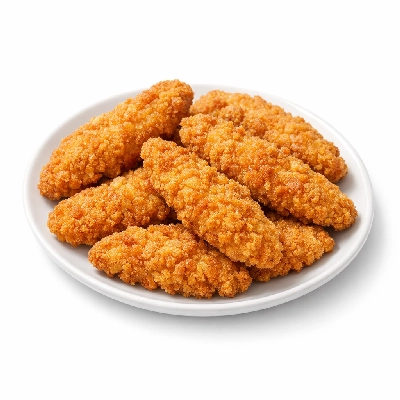 Chicken breast tenders breaded cooked microwaved