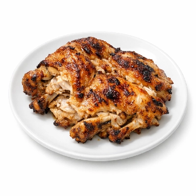 Chicken broiler rotisserie bbq back meat only
