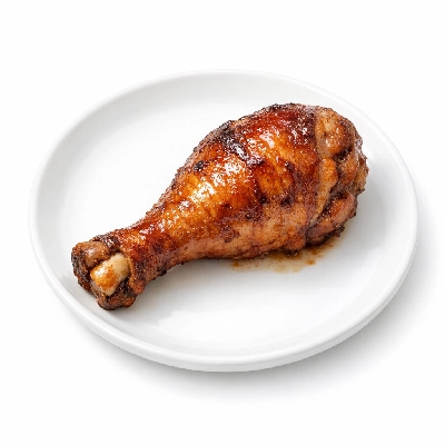 Chicken broilers or fryers dark meat drumstick only cooked braised