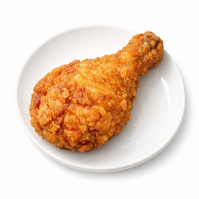 Chicken broilers or fryers drumstick meat only cooked fried