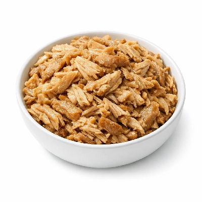 Chicken broilers or fryers leg meat only cooked stewed