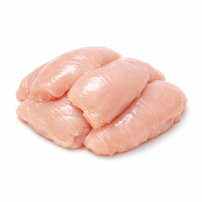 Chicken broilers or fryers light meat only raw