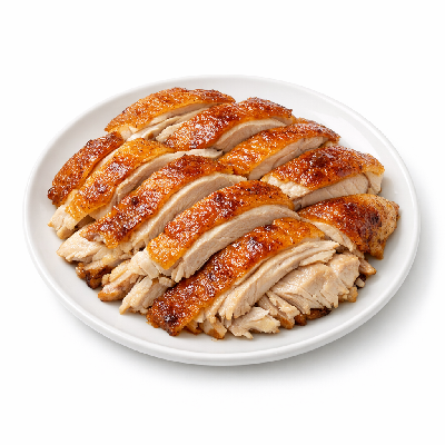 Chicken broilers or fryers meat and skin cooked roasted