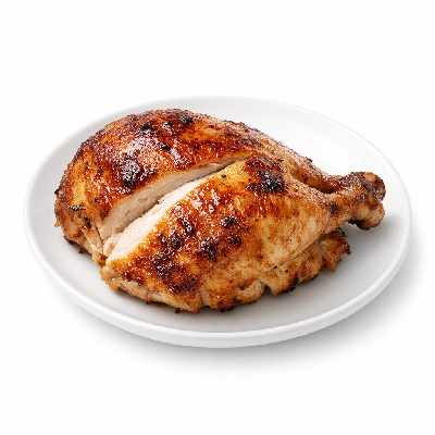 Chicken broilers or fryers meat only roasted