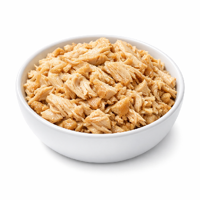 Chicken broilers or fryers meat only stewed