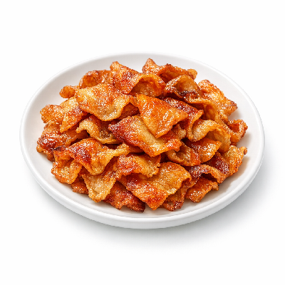 Chicken broilers or fryers skin only cooked roasted