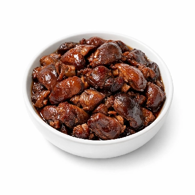 Chicken capons giblets cooked simmered