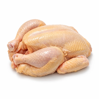 Chicken capons meat and skin raw