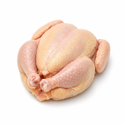 Chicken cornish game hens meat and skin raw