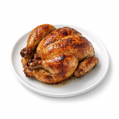 Chicken cornish game hens meat only cooked roasted
