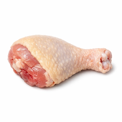 Chicken dark meat drumstick and skin enhanced raw