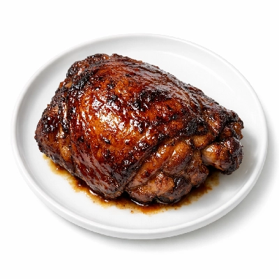 Chicken dark meat thigh only enhanced cooked braised