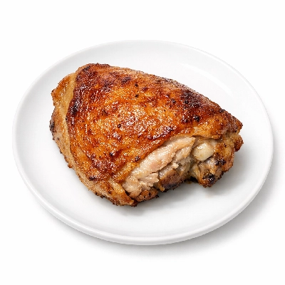 Chicken dark meat thigh only enhanced cooked roasted