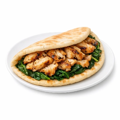 Chicken gyro with spinach