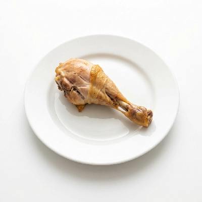 Chicken leg roasted meat only skinless