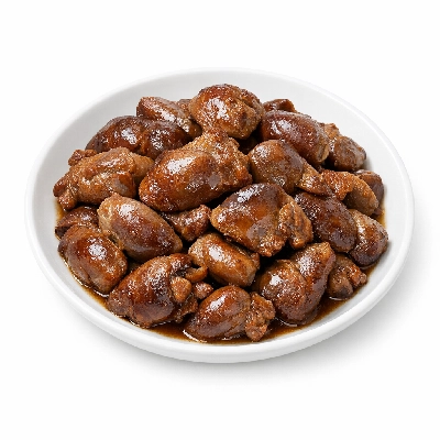 Chicken roasting giblets cooked simmered