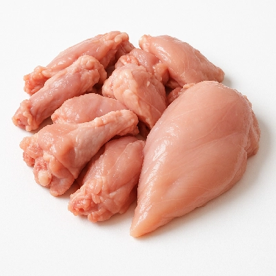 Chicken roasting meat only raw