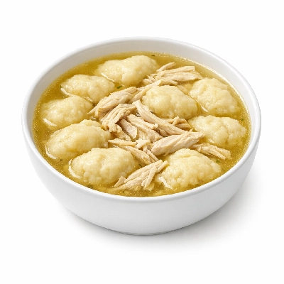Chicken soup with dumplings
