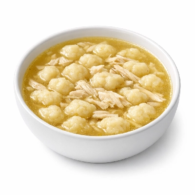 Chicken soup with dumplings canned, condensed