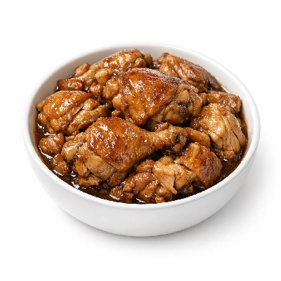 Chicken stewing meat and skin cooked stewed