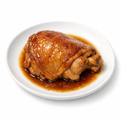 Chicken thigh stewed meat and skin