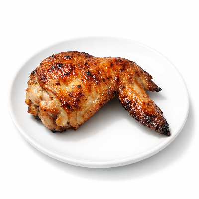 Chicken wing roasted meat and skin
