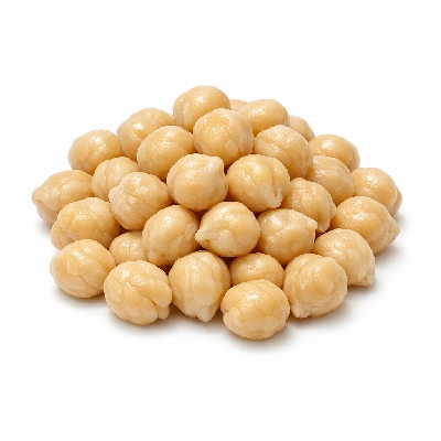 Chickpeas (garbanzo beans bengal gram) mature seeds canned drained solids