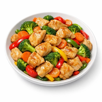 Chinese restaurant chicken and vegetables without rice