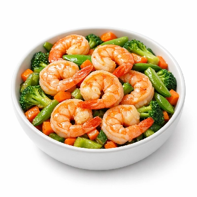 Chinese restaurant shrimp and vegetables without rice