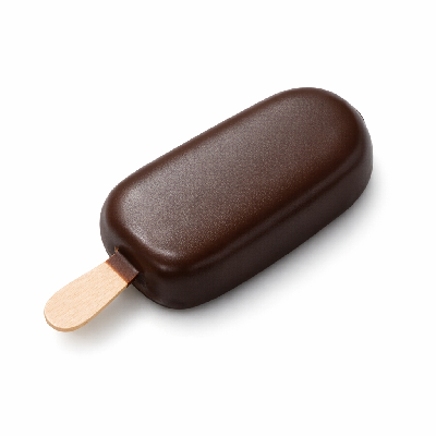 Chocolate covered ice cream bar