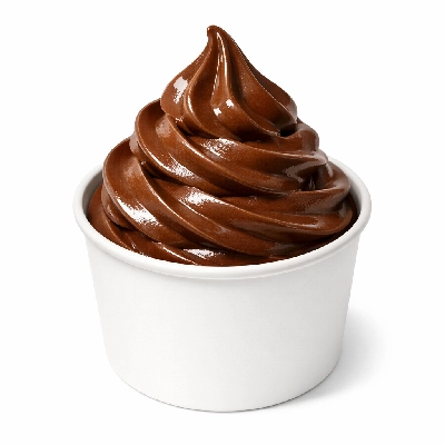 Chocolate frozen yogurt soft serve