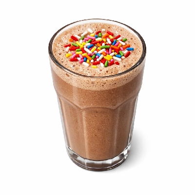 Chocolate milkshake with sprinkles