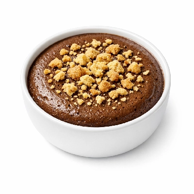 Chocolate mousse with cookie crumble