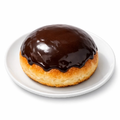 Chocolate-topped bun