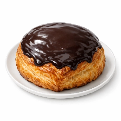 Chocolate-topped pastry