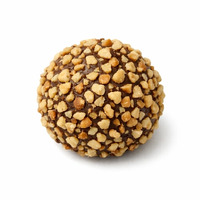 Chocolate truffle with nut coating