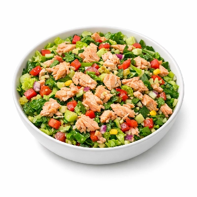 Chopped Salad with Salmon