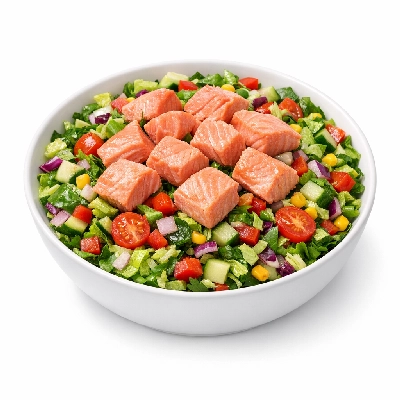 Chopped Salad with Salmon & Wasa Crispbread