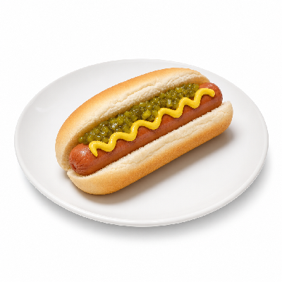 Chuck E. Cheese Entrees Hot Dogs with Mustard and Relish