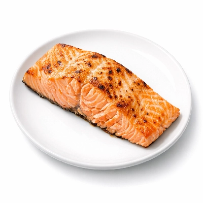 Chum salmon cooked dry heat