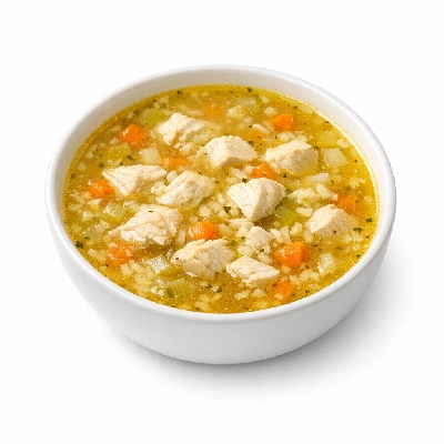 Chunky chicken soup