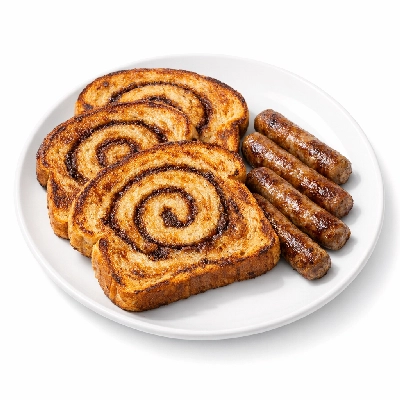 Cinnamon swirl french toast with sausage frozen breakfast