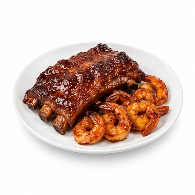 Claim Jumper Rib & Shrimp Combo