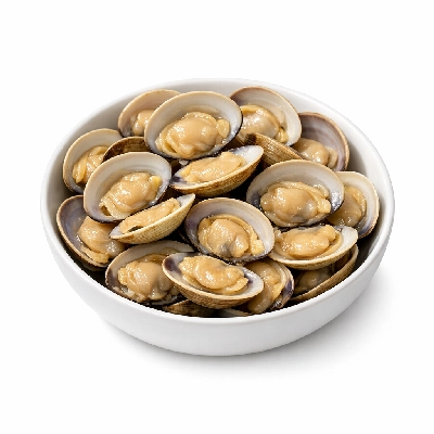 Clams cooked moist heat