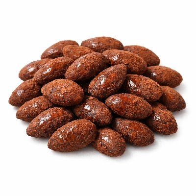 Cocoa Dusted Almonds with a Hint of Maple Syrup