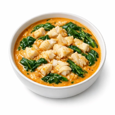 Coconut Curry with Fish and Greens