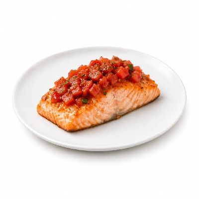 Coco's Bakery Restaurant Bistro Salmon with Fresh Tomato Relish
